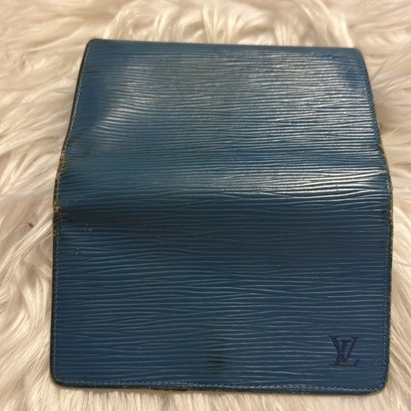 Louis Uvittion Blue Epi Tressor Wallet - Picture 10 of 12